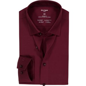 OLYMP - 24/7 Luxor - Overhemd - Donker Rood - Modern Fit