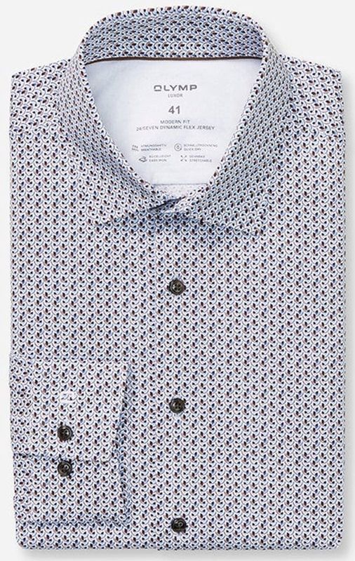OLYMP - Luxor 24/Seven - Overhemd - Wit - Modern Fit - New Kent