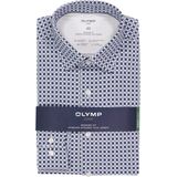 OLYMP - 24/7 Luxor - Overhemd - Wit Dessin - Strijkvriendelijk - Boordmaat 40