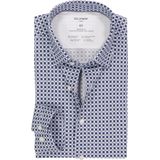 OLYMP - 24/7 Luxor - Overhemd - Wit Dessin - Strijkvriendelijk - Boordmaat 40