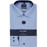 OLYMP - Luxor - Overhemd - Lichtblauw - Modern Fit - Mouwlengte 7 - Strijkvrij