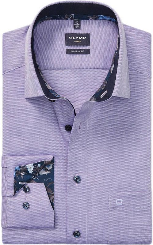 OLYMP - Luxor - Overhemd - Vioolkleurig - Modern Fit