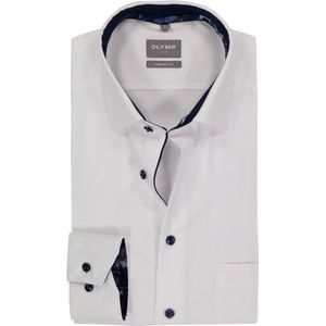 OLYMP - Luxor - Overhemd - Wit - Mouwlengte 7 - Strijkvrij