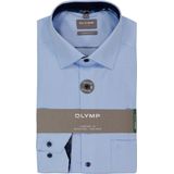 OLYMP - Luxor - Overhemd - Lichtblauw - Comfort Fit - Mouwlengte 7 - Strijkvrij