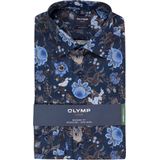 OLYMP - Luxor - Overhemd - Marineblauw - Modern Fit - New Kent
