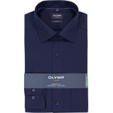 OLYMP - Luxor - Nachtblauw - Modern Fit Overhemd - Strijkvrij