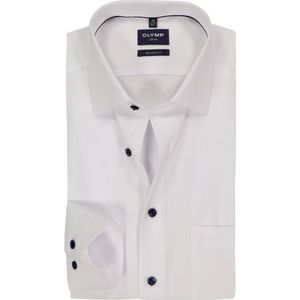 OLYMP - Luxor - Overhemd - Wit - Strijkvrij - Modern Fit