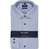 OLYMP - Luxor - Overhemd - Effen Bleu - 100% Katoen - Strijkvrij