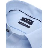 OLYMP - Luxor - Overhemd - Effen Bleu - 100% Katoen - Strijkvrij