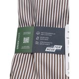 OLYMP - Luxor - Overhemd - Bruin Gestreept - Modern Fit - Strijkvrij