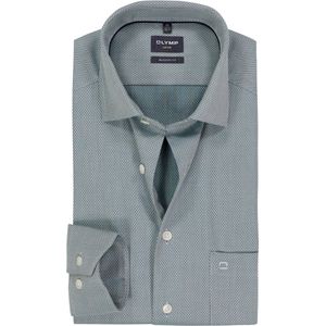OLYMP - Luxor - Overhemd - Groen - Strijkvrij - Boordmaat 43