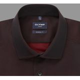 Olymp Modern fit Luxor Overhemd lange mouw bordeaux (Maat: 47) - Effen