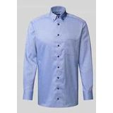 OLYMP - Luxor - Overhemd - Rookblauw - Modern Fit - Strijkvrij