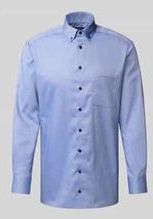 OLYMP - Luxor - Overhemd - Rookblauw - Modern Fit - Strijkvrij