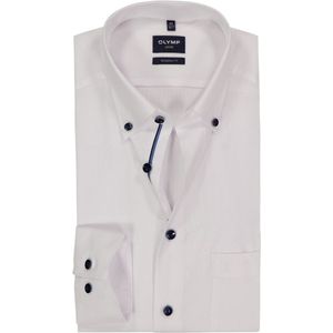 OLYMP - Luxor - Overhemd - Wit - Strijkvrij - Modern Fit - Boordmaat 42
