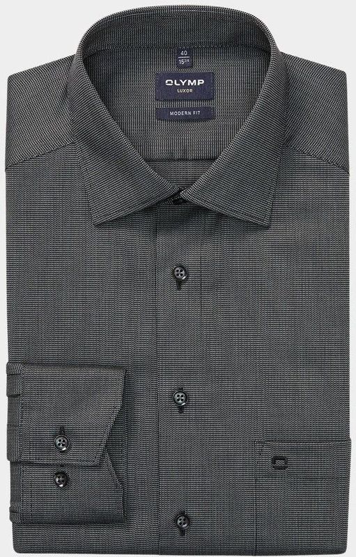 Olymp - Model 126084/63 - Overhemd - Grijs - 100% Katoen