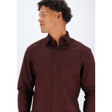 OLYMP - Luxor - Overhemd - Bordeaux Rood - Strijkvrij - Boordmaat 44