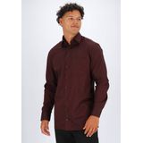 OLYMP - Luxor - Overhemd - Bordeaux Rood - Strijkvrij - Boordmaat 44