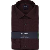 OLYMP - Luxor - Overhemd - Bordeaux Rood - Strijkvrij - Boordmaat 44