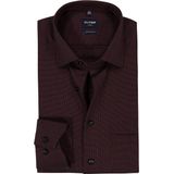 OLYMP - Luxor - Overhemd - Bordeaux Rood - Strijkvrij - Boordmaat 44