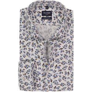 OLYMP - 24/7 Luxor - Overhemd - Wit - Modern Fit - Mouwlengte 7 - Strijkvriendelijk