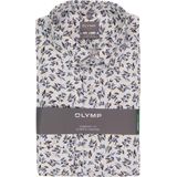 OLYMP - 24/7 Luxor - Overhemd - Wit - Dobby - Strijkvriendelijk