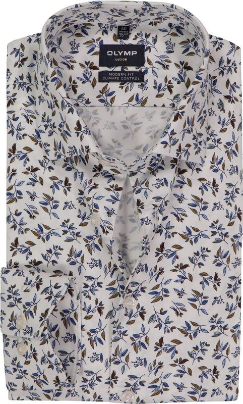 OLYMP - 24/7 Luxor - Overhemd - Wit - Strijkvriendelijk - Modern Fit