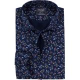 OLYMP - 24/7 Luxor - Overhemd - Marine Blauw - Strijkvriendelijk - Modern Fit