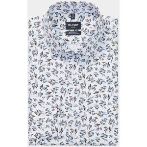 OLYMP - 24/7 Luxor - Overhemd - Wit - Dobby - Strijkvriendelijk