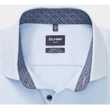 OLYMP - 24/7 Luxor - Overhemd - Lichtblauw - Modern Fit - Twill