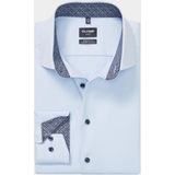 OLYMP - 24/7 Luxor - Overhemd - Lichtblauw - Modern Fit - Twill