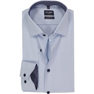 OLYMP - 24/7 Luxor - Overhemd - Lichtblauw - Modern Fit - Twill