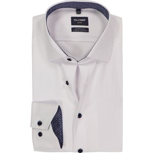 OLYMP - 24/7 Luxor - Overhemd - Marine Blauw - Modern Fit - Twill
