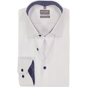OLYMP - 24/7 Luxor - Overhemd - Wit - Comfort Fit - Strijkvriendelijk