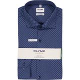 OLYMP - 24/7 Level 5 - Overhemd - Marine Blauw - Strijkvriendelijk