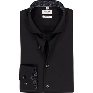 OLYMP - Level 5 - Body Fit Overhemd - Zwart - Strijkvriendelijk