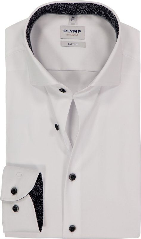 OLYMP - Level Five - Overhemd - Zilvergrijs - Body Fit - Royal Kent