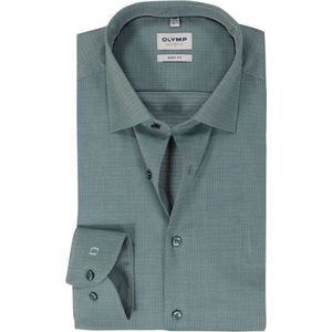 OLYMP - Level 5 - Body Fit Overhemd - Groen - Strijkvriendelijk