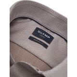 katoenen Olymp overhemd bruin geprint normale fit