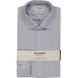 OLYMP - Level 5 - Body Fit Overhemd - Zilvergrijs - Strijkvriendelijk