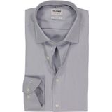 OLYMP - Level 5 - Body Fit Overhemd - Zilvergrijs - Strijkvriendelijk