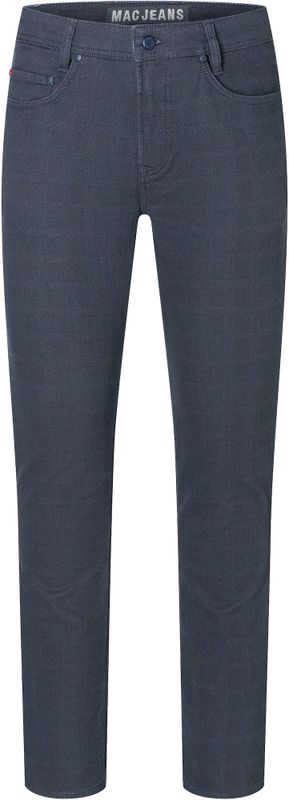 MAC - Five-pocketsbroek - Midnight Blue Check - Comfortabele Pasvorm
