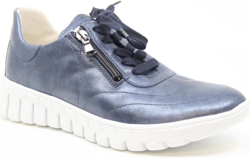 Dames Veterschoenen Waldlaufer H-birdy 916002-154-206 Jeansblauw