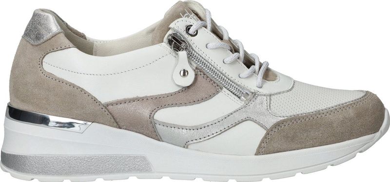 Waldlaufer - Clara - Sneakers - Wit - Metallic Accenten - Veter- en Ritssluiting