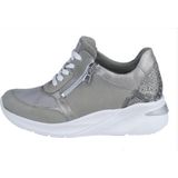 Waldläufer - Dilara - Sneakers - Taupe - Comfortabele Dames Veterschoen