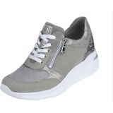 Waldläufer - Dilara - Sneakers - Taupe - Comfortabele Dames Veterschoen