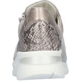 Waldläufer - Dilara - Sneakers - Taupe - Comfortabele Dames Veterschoen