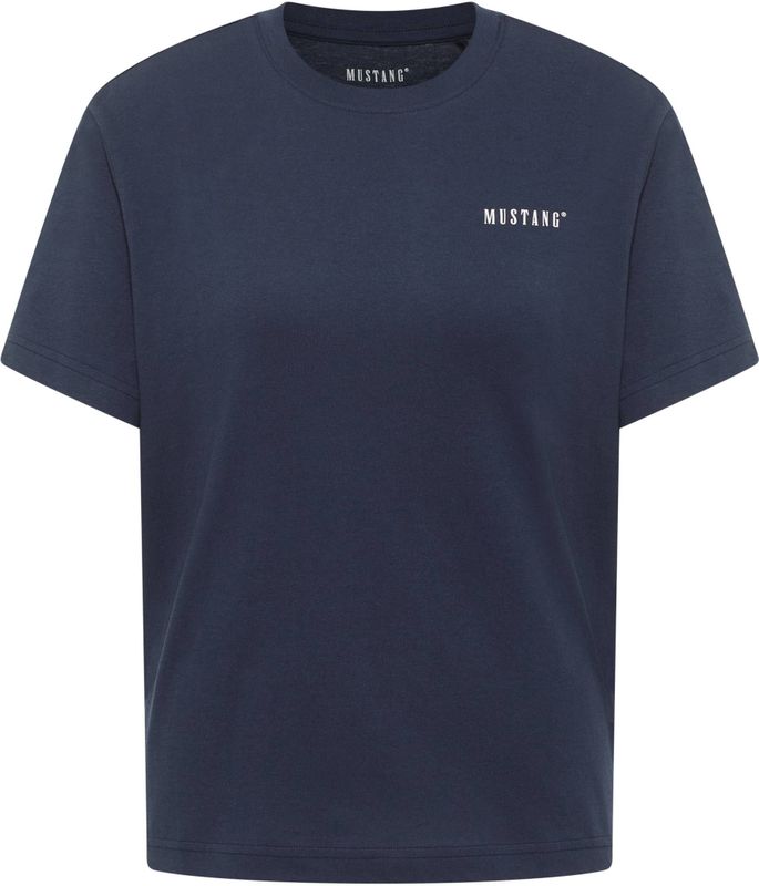 Mustang Damen T-Shirt Style Floris dunkelblau