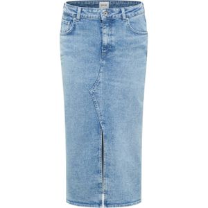 A-lijn Rok - Effen - Denim - 3/4 Lengte - Normale Pasvorm