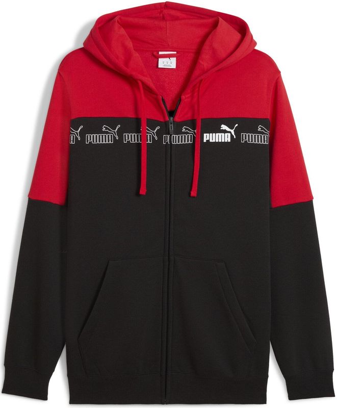 PUMA - Around The Block - Hoodie - Rood - Met Rits - Voor Heren